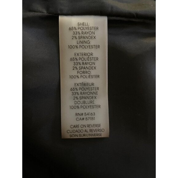 Calvin Klein Black White Houndstooth Belted Jacket Long Sleeves Women's Size 24W - Picture 8 of 9